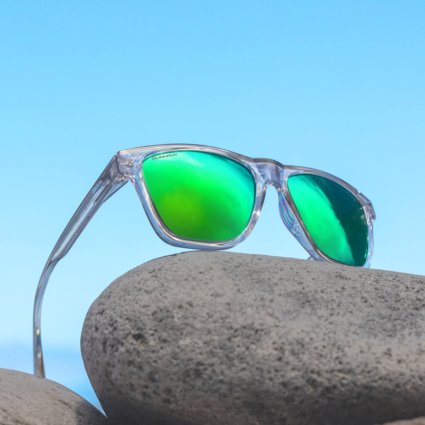 Venom Ghost - Clear Frame Coolest Men's Sunglasses | SUNHAUK